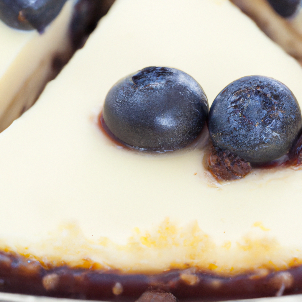 New York Vanilla Cheesecake With Blueberries